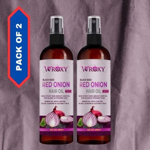 Wroxy Onion Black Seed Hair Oil(Pack of 2)